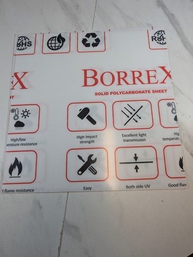 Clear solid polycarbonate - 7x,