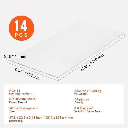 Pcs greenhouse sheets - 14,