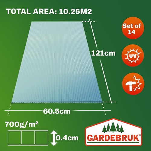 Clear polycarbonate roofing - 14,